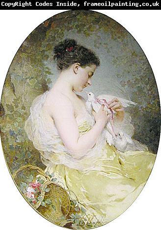 Charles Joshua Chaplin Young Girl with a Dove
